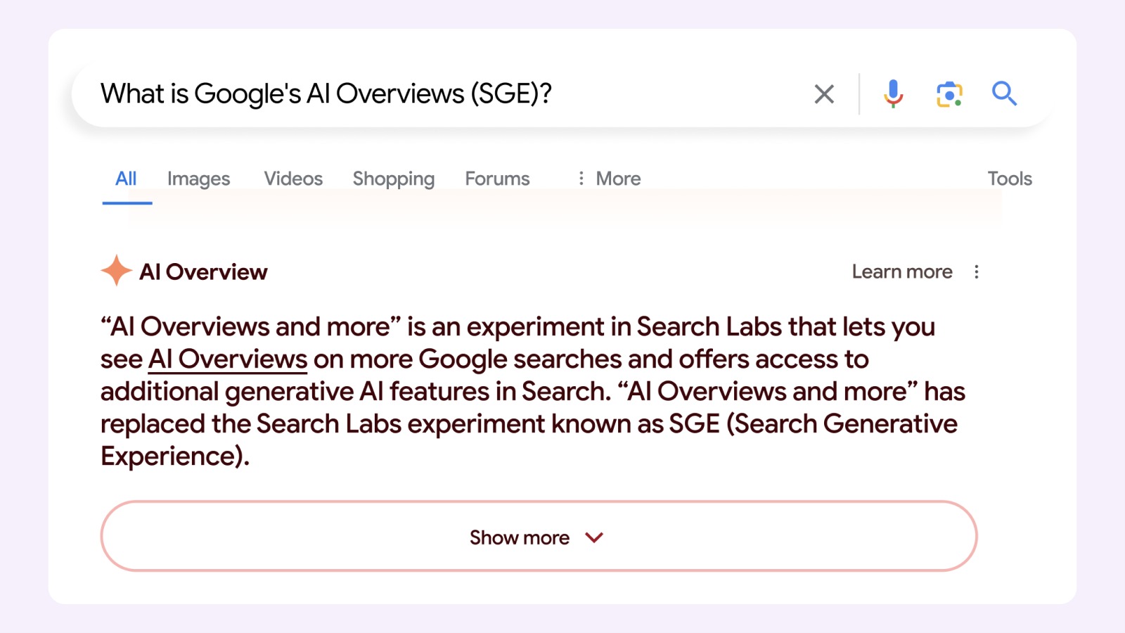 Google ai overviews
